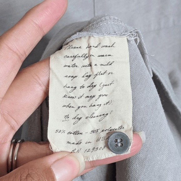 Raquel Allegra Fitted Long Sleeve Shirt Dress Grey 1 S - Picture 7 of 8